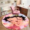 Betty Boop Print Round Rug, Washable Floor Carpet, For Entryway Dorm Laundry Room Office Study, Home Decor Birthday Christmas Gift