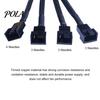 Cooling Fan Cable 4Pin Computer Adapter 4-in-1 CPU Tinned Copper Cooler Patch Cord Accessories