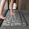 Коврик для ванной из пены с эффектом памяти Pebble Design, быстросохнущий коврик для ванной из ледяного шелка с нескользящей основой, мягкий и впитывающий для душа, туалета