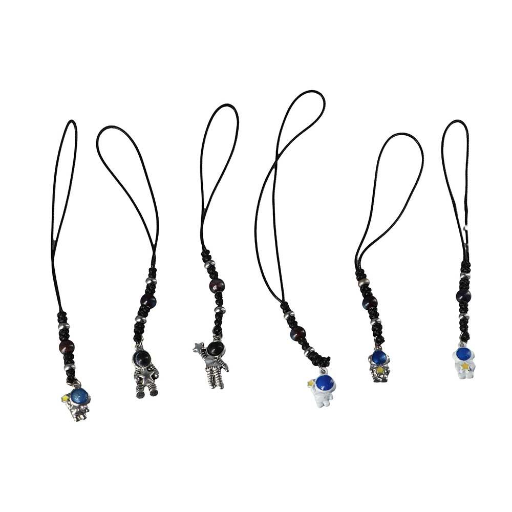 Подвеска-брелок из веревки, мультяшный кулон для сумки, ремешок для мобильного телефона, шарм для телефона в виде космонавта, кулон-космонавт