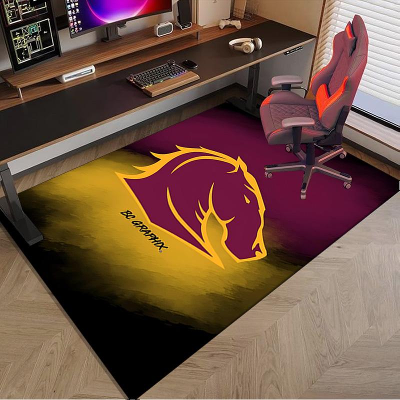Brisbane Broncos Area Rug Office rug, Chair Rug, Decor Carpet Livingroom bedroom Mat, Large Size Fan gifts Christmas gifts