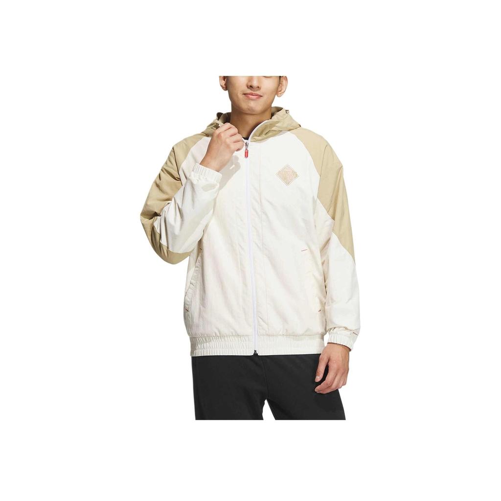 Adidas Neo Colorblock Loose Woven Casual Sports Jacket Unisex Pure White IQ1577