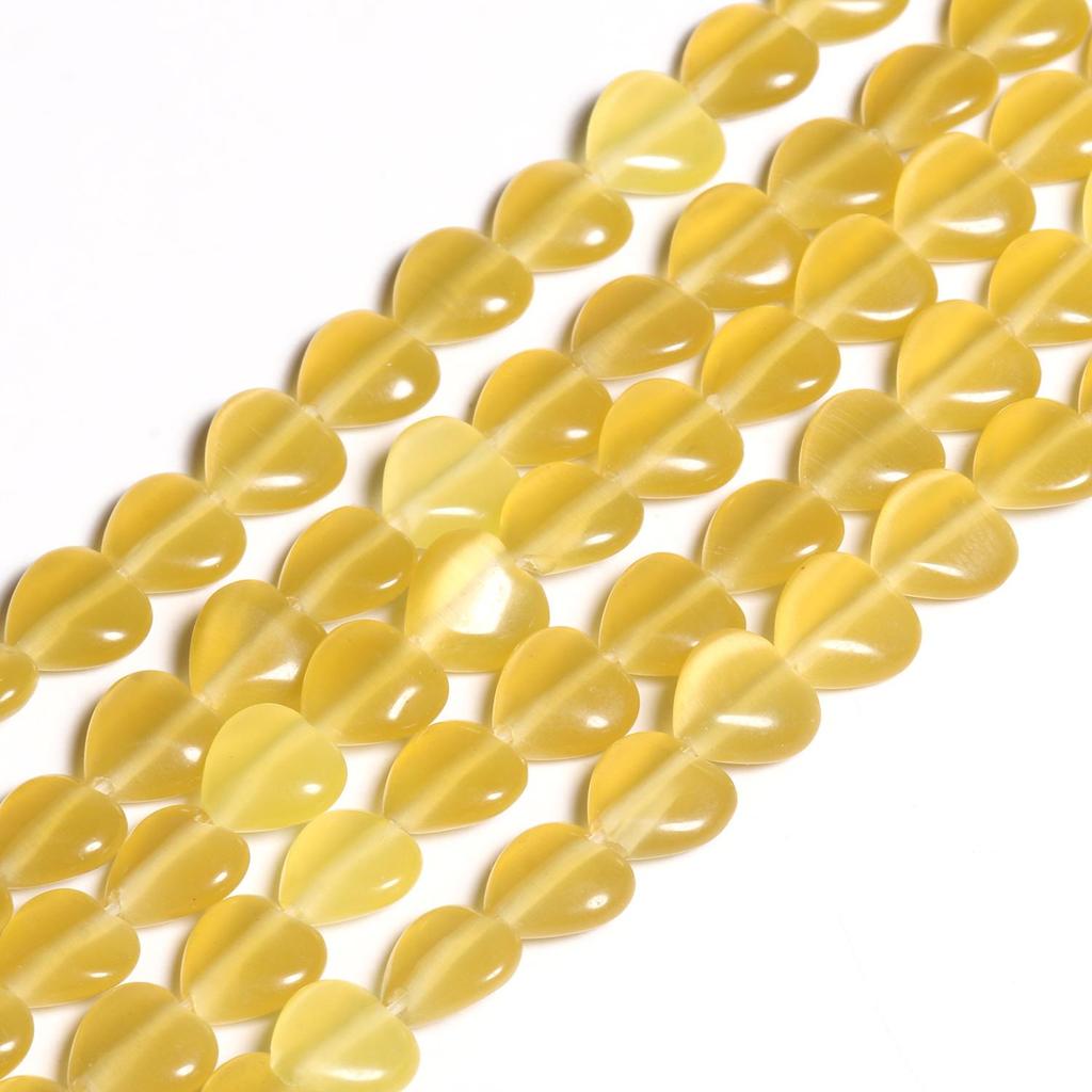 1 шт., бусины из натурального камня, 8 мм, кошачий глаз, лунный камень, опал, в форме сердца, разные цвета, свободные прокладки из бисера, для изготовления ювелирных изделий, браслет, ожерелье