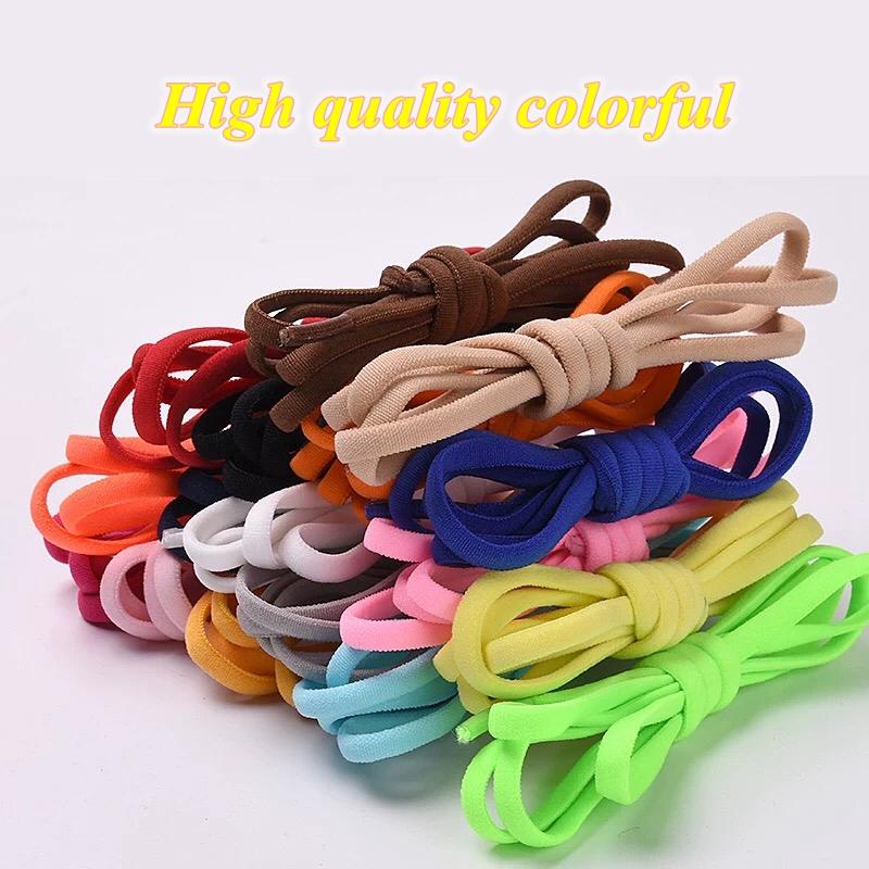 NO.8 No Tie Shoelaces Elastic Semicircle Shoe Laces for Kids and Adult Metal Lock Sneakers Shoelace Boot Lazy Laces Shoe Strings