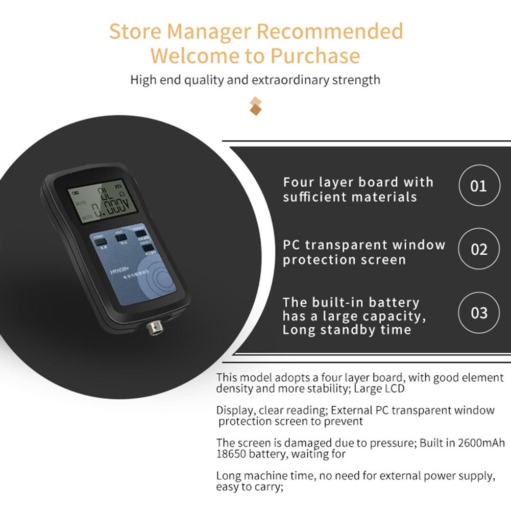 YR1035+ 4-Wire Digital Lithium Battery Internal Resistance Tester High Precision Internal Resistance Test 100V for Ni-MH Ni-CD