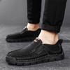 New High Quality Male Slip On Flats Non-Slip Outdoor Walking Shoes Trainers Leather Men Loafers Soft Cowhide Mens Casual Shoes