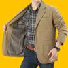 Casual Suit Men's Cotton Jacket Fat Suit Men's Middle-aged Loose Large Size Spring and Autumn Small Suit Clip