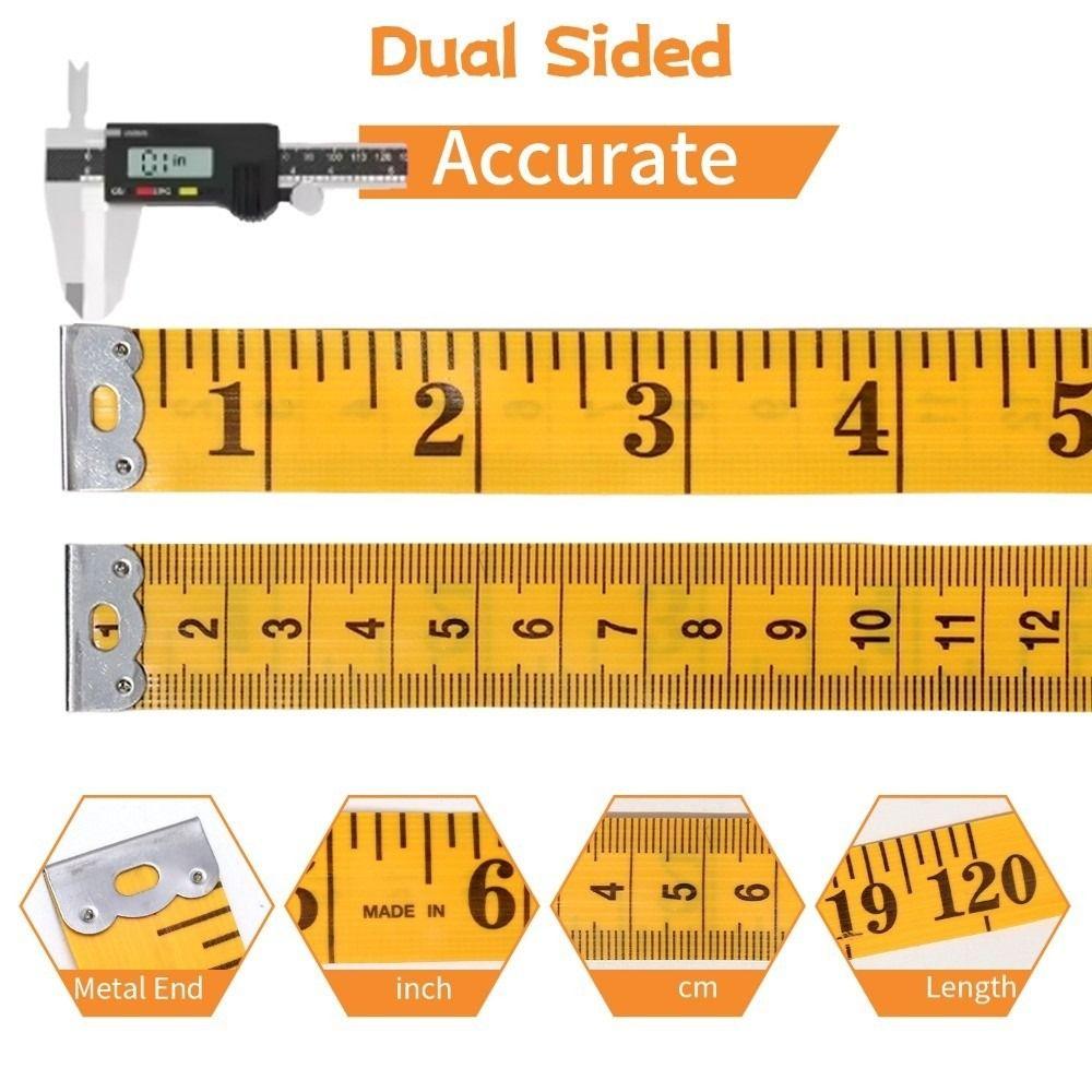 PVC Soft Tape Measures Double Scale Flat Ruler Portable Body Measuring Ruler