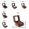 Microfiber Lining Earring Display Box Wooden Jewelry Storage Box Ring Display Box  Valentine's Day