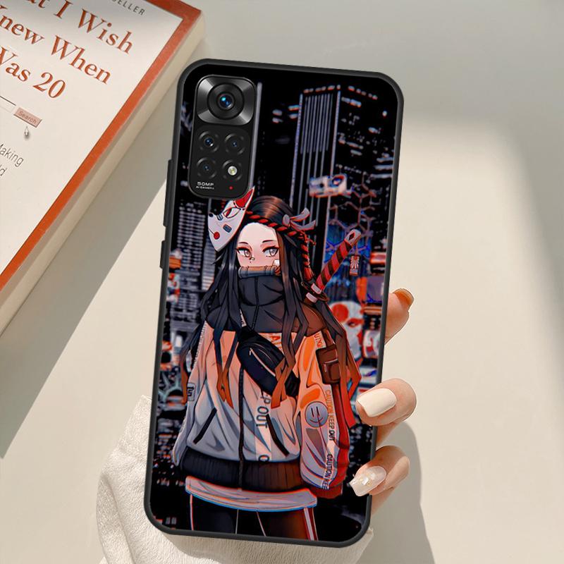 Чехол Nezuko Kamado Demon Slayer для Xiaomi Redmi Note 11 Pro 8 9 11S 10S 9S Note 10 Pro, чехол для Redmi 10 10C 9A 9C