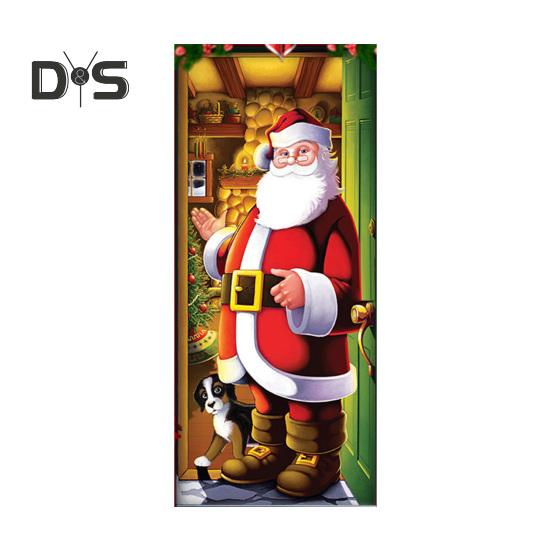 Рождественская накладка на дверь Санта-Клаус/Рождественская елка/Снеговик, подвесной баннер на дверь, декор для украшения входной двери