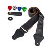 Acoustic Guitar Strap Shoulder Straps Belts PU Leather Ends Soft Padded Adjustable