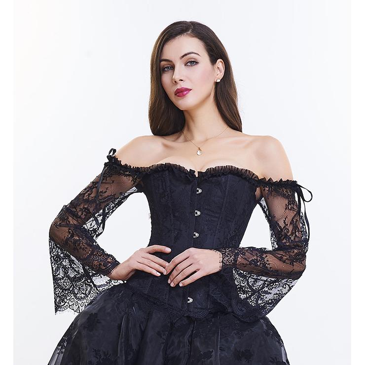 Black Gothic Lace Tummy Control Corset