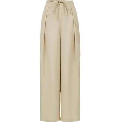 Женские летние брюки с высокой посадкой и прямыми штанинами в стиле кэжуал 2025