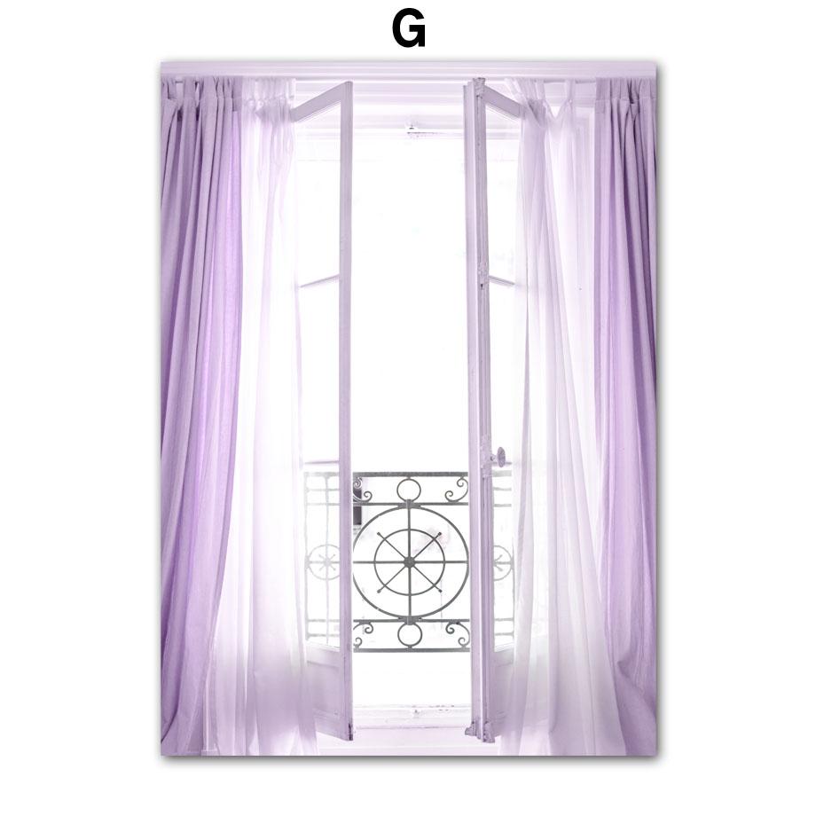 Настенная картина на холсте, мечтательный фиолетовый Париж, городское полотенце, винтажный автомобиль, цветок, украшение для гостиной, постеры, принты, настенные панно