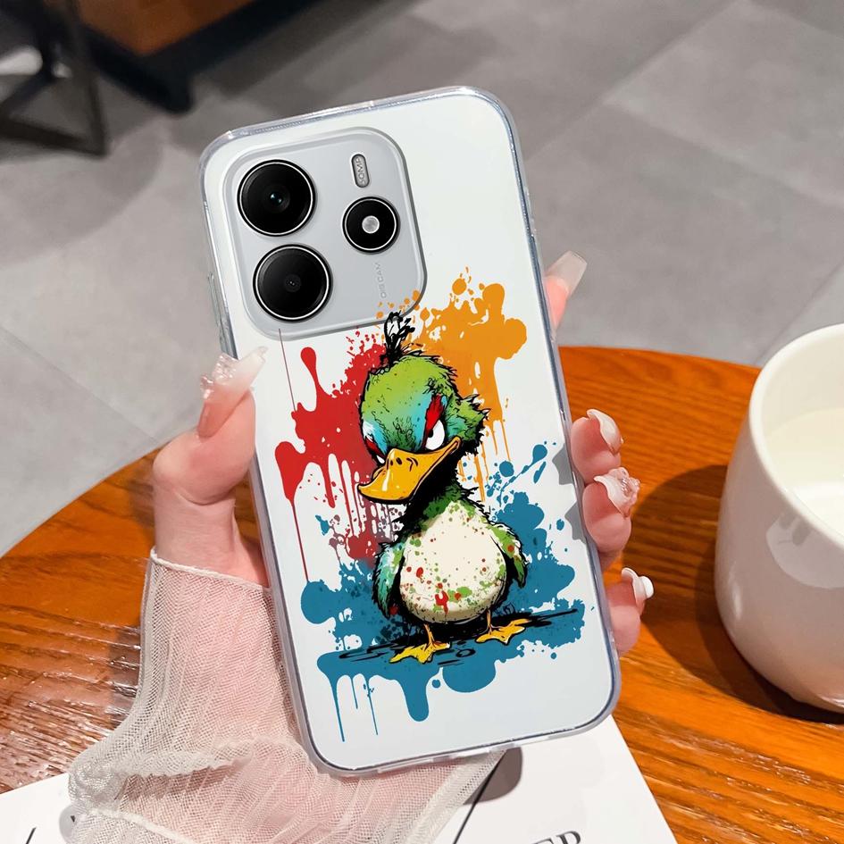 Забавные черные задние крышки для кота для Redmi Note 14 Pro Plus A3 K80 Pro A4 14R новый чехол для телефона эстетический дизайн жидкий силиконовый мягкий корпус для Redmi бампер