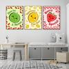 Скандинавские мультяшные постеры с фруктами, клубникой, лимоном, арбузом и принтами, современное настенное искусство, холст, живопись, кухонный домашний декор, фотографии