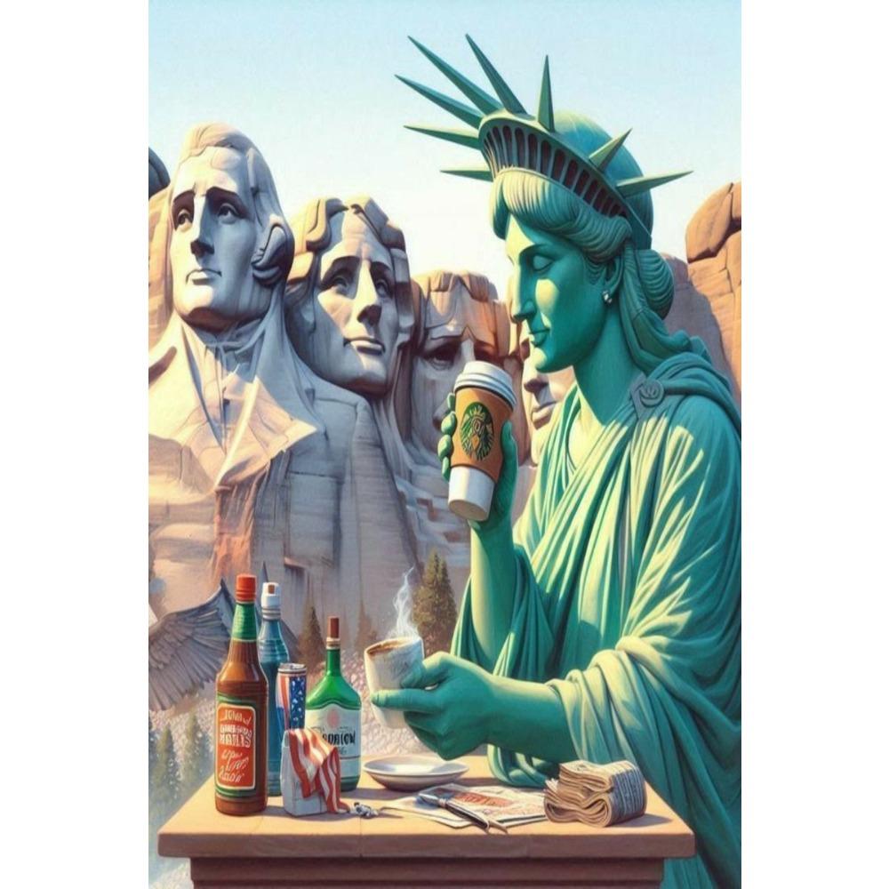 Vintage Metal Tin Sign Liberty Goddess Wall Art Decor For Living Room Bedroom