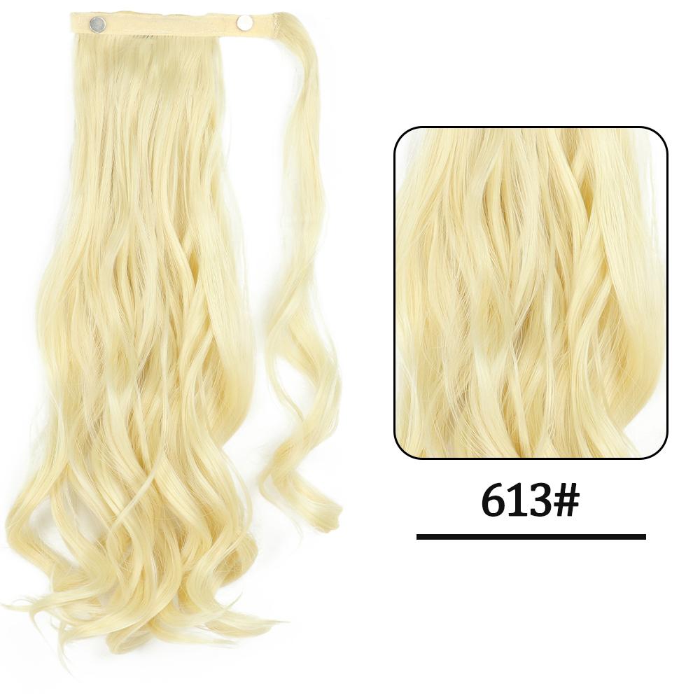 Women Fashion Long Wavy Ponytail Synthetic Fiber Natural Wavy Wrap Around Hair Extensions Daily Wear Long Wavy Hairpiece