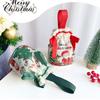 3 Pcs Cartoon Christmas Candy Gift Bags Funny Cloth Santa Claus Handbag Exquisite Elk Fruit Packaging Box