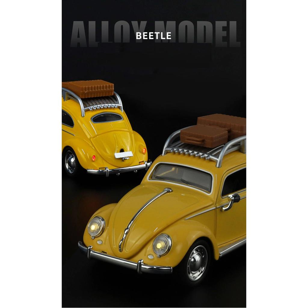 1/32 Beetle 1995 Классический Автомобиль Сплав Модель Автомобиля Звук и Свет Оттяжка Детская Игрушка Коллекционные Предметы Подарок на День Рождения