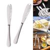 Многофункциональный нож для масла в упаковке, 2 шт. Кухонные бигуди и разбрасыватель масла из нержавеющей стали 3 в 1 с зубчатым краем