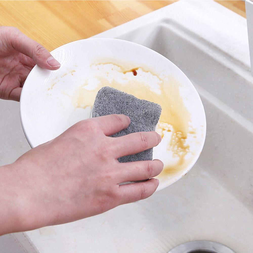 Catering Kitchen Supplies Dishwashing Cloth Double-sided Scouring Pads Sponge Cleaning Dish