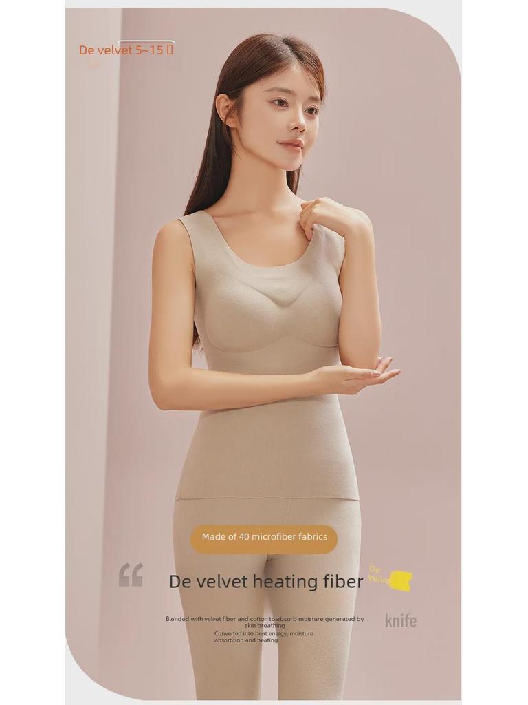 2023 Бесшовный женский теплый жилет на бархатной подкладке