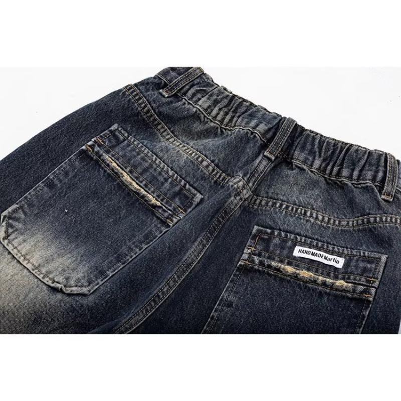 Весна и лето Новые джинсы женские с высокой талией, утягивающие и прямые, свободные, американские ретро-повседневные брюки High Street, широкие брюки, брюки