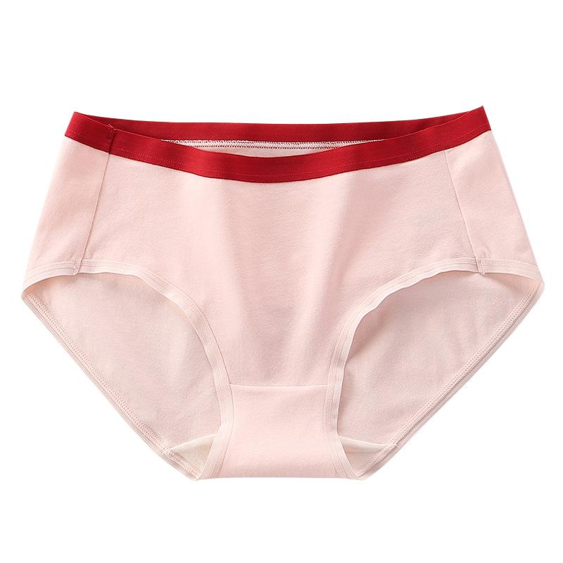 Underwear Women's Cotton 7A Antibacterial Crotch Midwaist Seamless Briefs Triangle Underpant