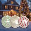16" Giant Inflatable Christmas Ball Ornaments Large PVC Blow Ball Decorations for Indoor Outdoor Yard Lawn Porch Decor