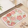 2pcs Flower Toilet Non-slip Mat Toilet Door Absorbent Bathroom Dirt-resistant Diatom Mud Cushion