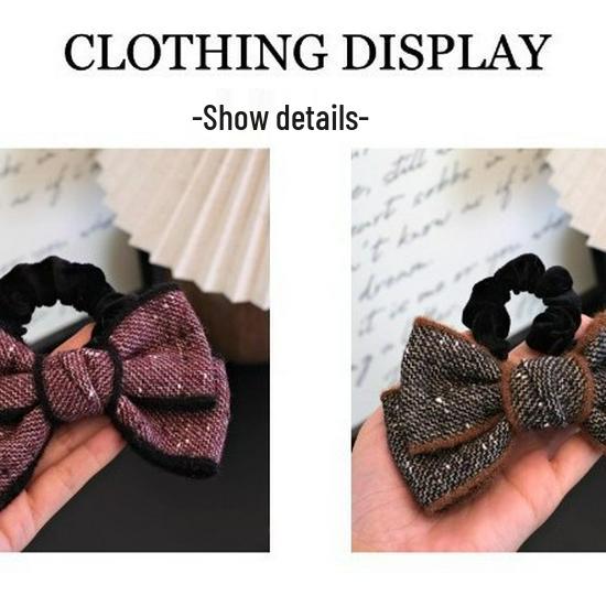 Большой DIY Бант для Хвоста Детский - Осенне-Зимний Стиль с Ароматом Резинка для Волос