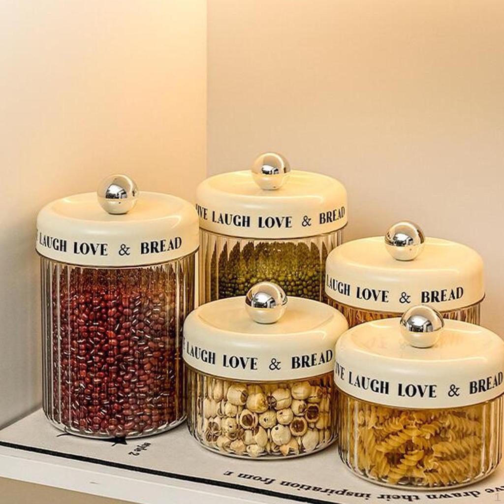 Банка для хранения продуктов, прозрачная канистра с крышкой, настольный контейнер, контейнер для овсянки на ночь