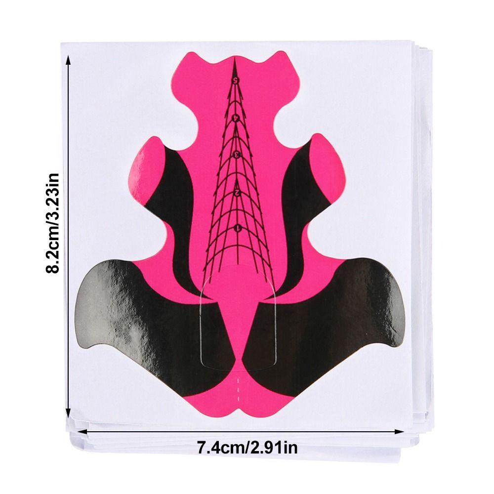 100pcs Self-Adhesive Sticker Nail Extension Paper Forms Easy DIY Nail Art Creation At Home