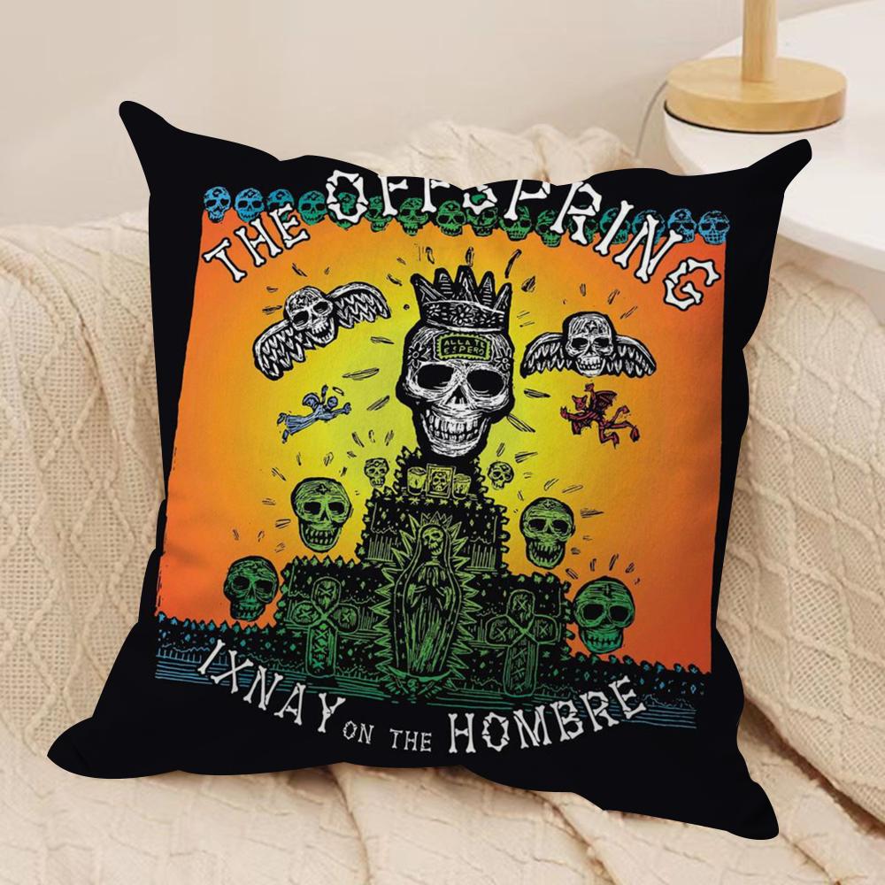 The O-Offspring Cushion Cover Silky Short Plush Double-Sided Printed Pillow Case for Sofa All Seasons Home Decor Gift