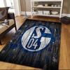 FC Schalke 04  Pattern Square Carpet,Area Rug,Carpet Rug for Living Room Bedroom Sofa Playroom Decor,Non-slip Floor Mat