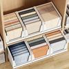 Set of 4 Stackable Plastic Pull-Out Wardrobe Organiser Drawers, Sliding Drawer Wardrobe Organizer Stackable Closet Storage Bins