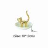 Ceramic Cat Ring Holder Jewelry Display Ring Display Utensils  Room Decor Miniature