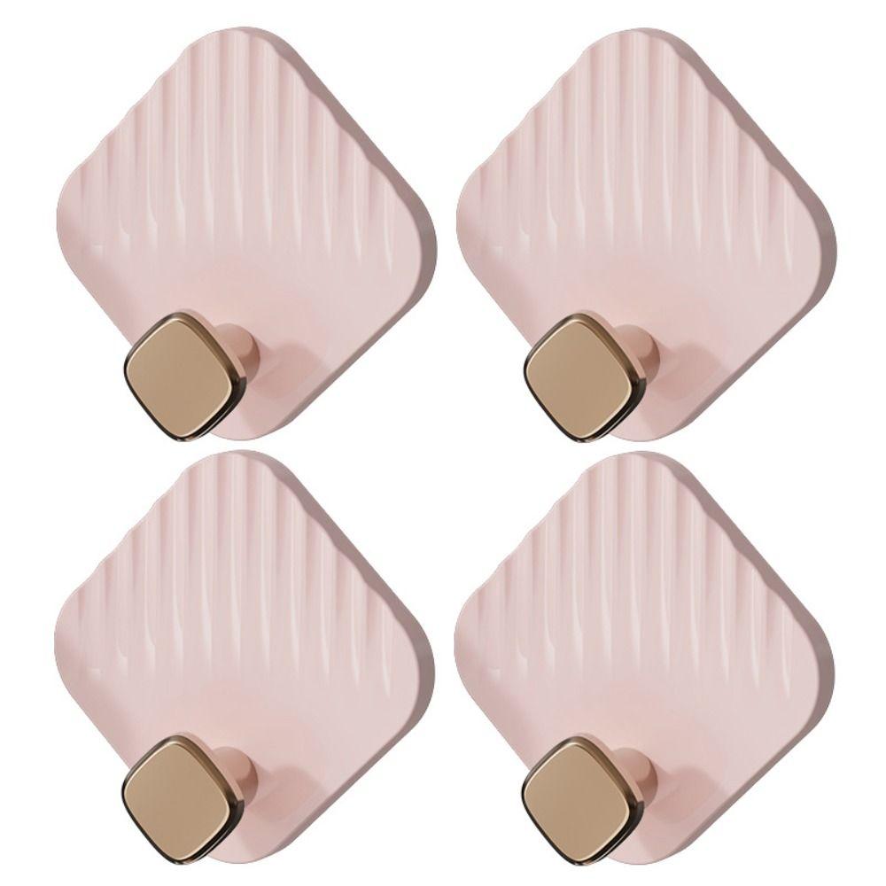 4 шт., самоклеящиеся крючки для настенного крепления, водонепроницаемые крючки для ключей, настенная прозрачная вешалка для полотенец, вешалка для пальто, задняя дверь