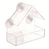 Acrylic Hanging Bird Feeder with Splash Prevention for Balcony or Window.