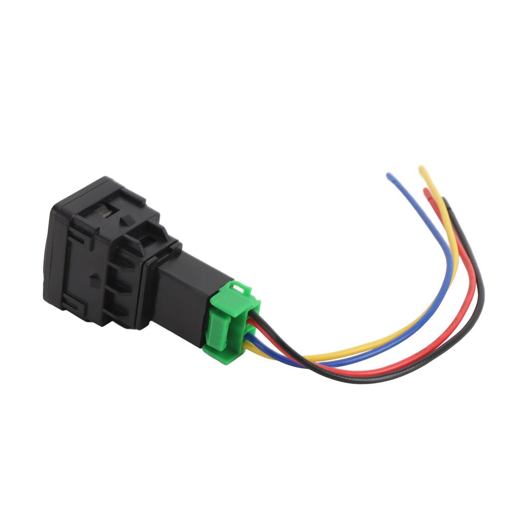 4-контактный кнопочный переключатель 12 В со светодиодным индикатором, ударопрочное безопасное соединение, кнопка для противотуманной фары