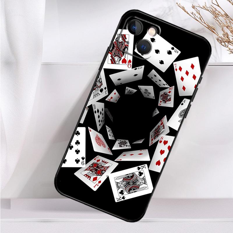 Poker Playing Card Phone Case For iPhone 16 15 14 13 12 11 Pro Max Mini X XR XS Max 7 8 Plus Back Cover