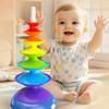 Вращающиеся Радужные Пирамидки Кольца Пирамидки Кубики Детская Игрушка Развивают Познавательные Способности