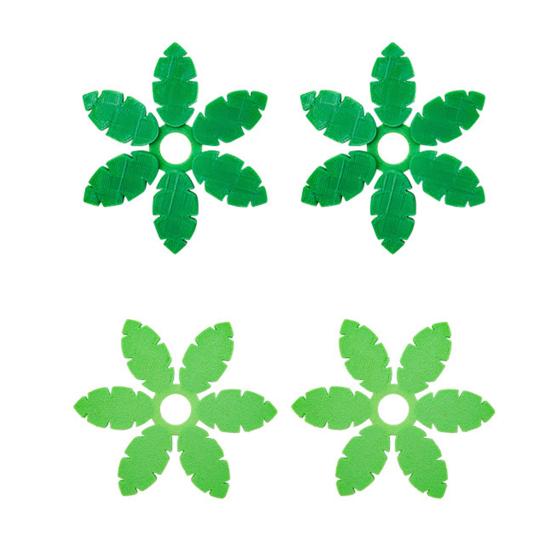 4Pcs Coconut Tree Shaped Coasters Set with Flowerpot Stand Creative DIY Coasters Heat-Resistant Plastic Drink Mat for Home Bar Decor