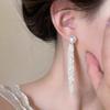 Геометрические серьги-подвески с искусственным жемчугом из сплава для повседневного ношения Женские