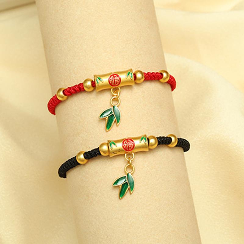Модный браслет на удачу в год змеи из красной веревки, плетеный браслет в китайском стиле со знаком зодиака змея, мультяшный милый браслет со змеей, новогодний подарок