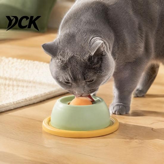 Slow Feeder Bowl for Dogs Lick Bowl, Interactive Pet with Rotating Ball, Cat Wet Food Non Slip Dog Orbital Design Yogurt, Bone Broth Feeding