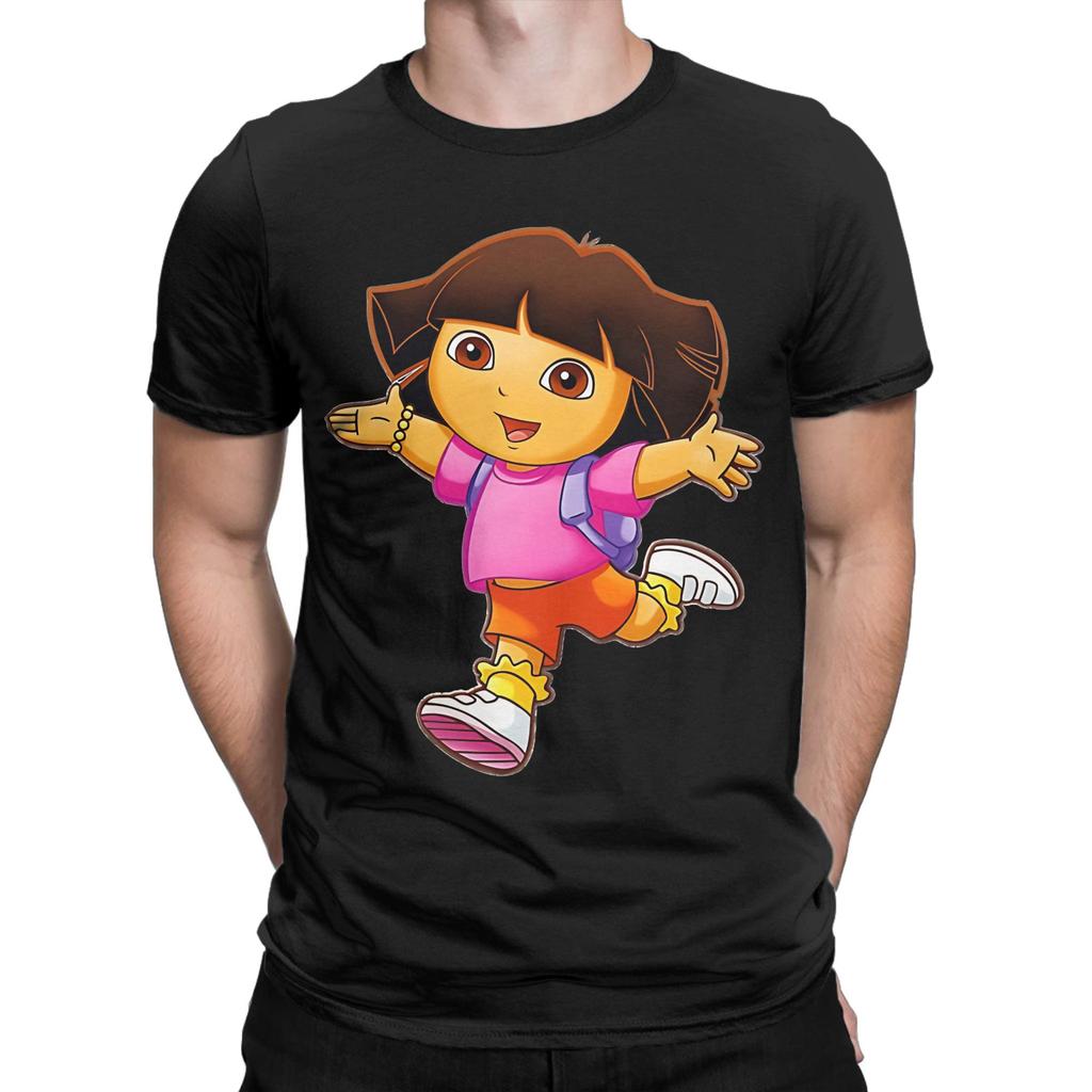 Streetwear TShirt Summer DDoras The Explorers Novelty TShirts Cotton Tshirt for Unisex Y2K Classic Print Short Sleeve Tees
