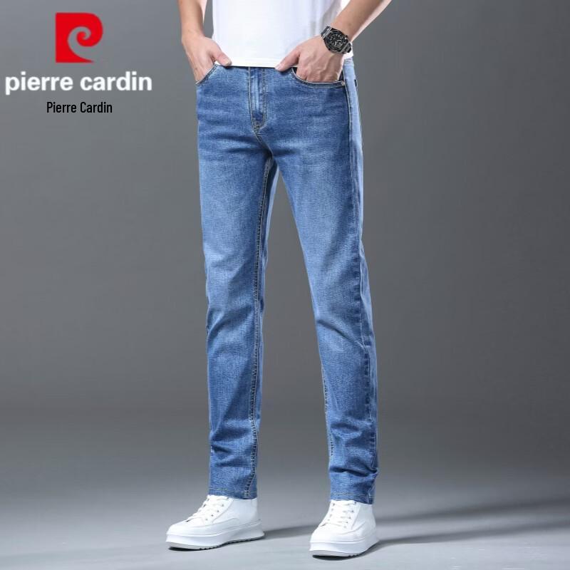 Pierre Cardin Мужские прямые джинсы слим-фит стрейч